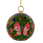 Weihnachtskugel M, Weihnachtsdeko, Emaille, Cloisonne, 0454